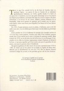 Camoes (de) Luis – La poésie lyrique