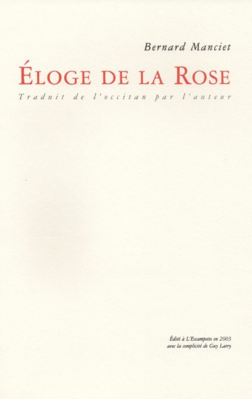 Eloge de la rose