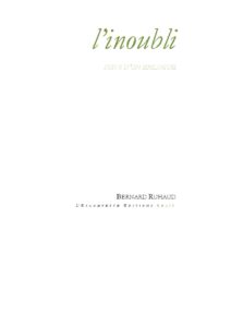 L’inoubli, Bernard Ruhaud