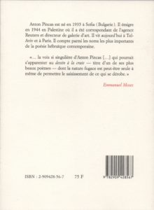 Pincas Anton – Discours sur le temps