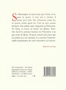 Montaigne ou la vie écrite